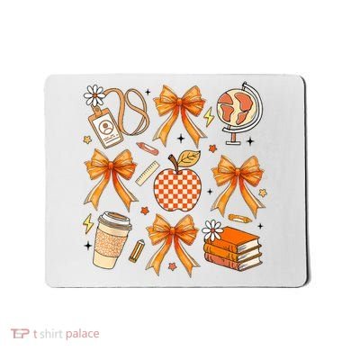 Coquette Teacher Game Day Fall Autumn Book Coffee Mousepad