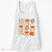 Coquette Teacher Game Day Fall Autumn Book Coffee Women's Tank Top thumb 0