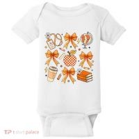 Coquette Teacher Game Day Fall Autumn Book Coffee Baby Bodysuit thumb 0