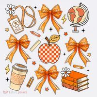Coquette Teacher Game Day Fall Autumn Book Coffee Baby Bodysuit thumb 2