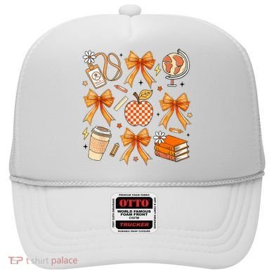 Coquette Teacher Game Day Fall Autumn Book Coffee Hat