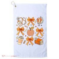 Coquette Teacher Game Day Fall Autumn Book Coffee Golf Towel thumb 0