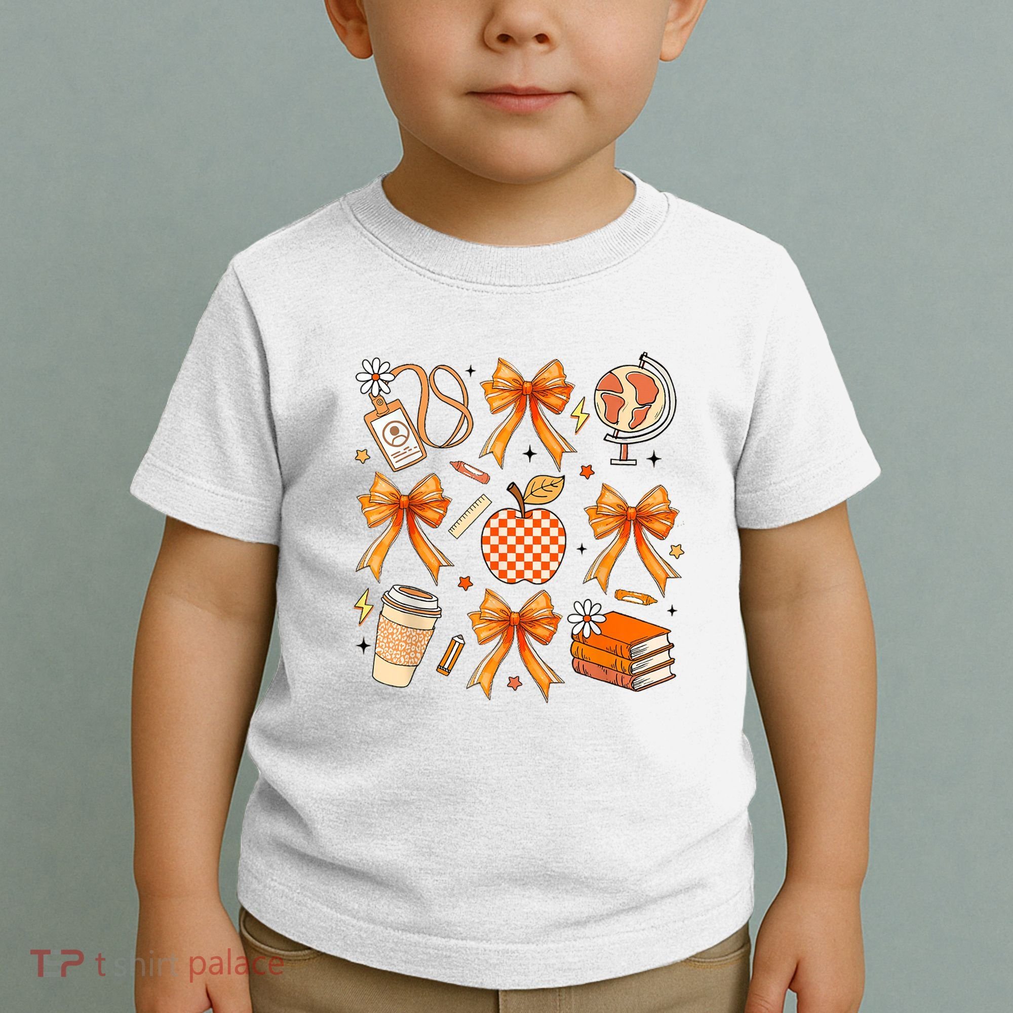 Coquette Teacher Game Day Fall Autumn Book Coffee Toddler T-Shirt