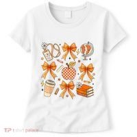 Coquette Teacher Game Day Fall Autumn Book Coffee Women's T-Shirt thumb 0
