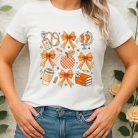Coquette Teacher Game Day Fall Autumn Book Coffee Women's T-Shirt thumb 2
