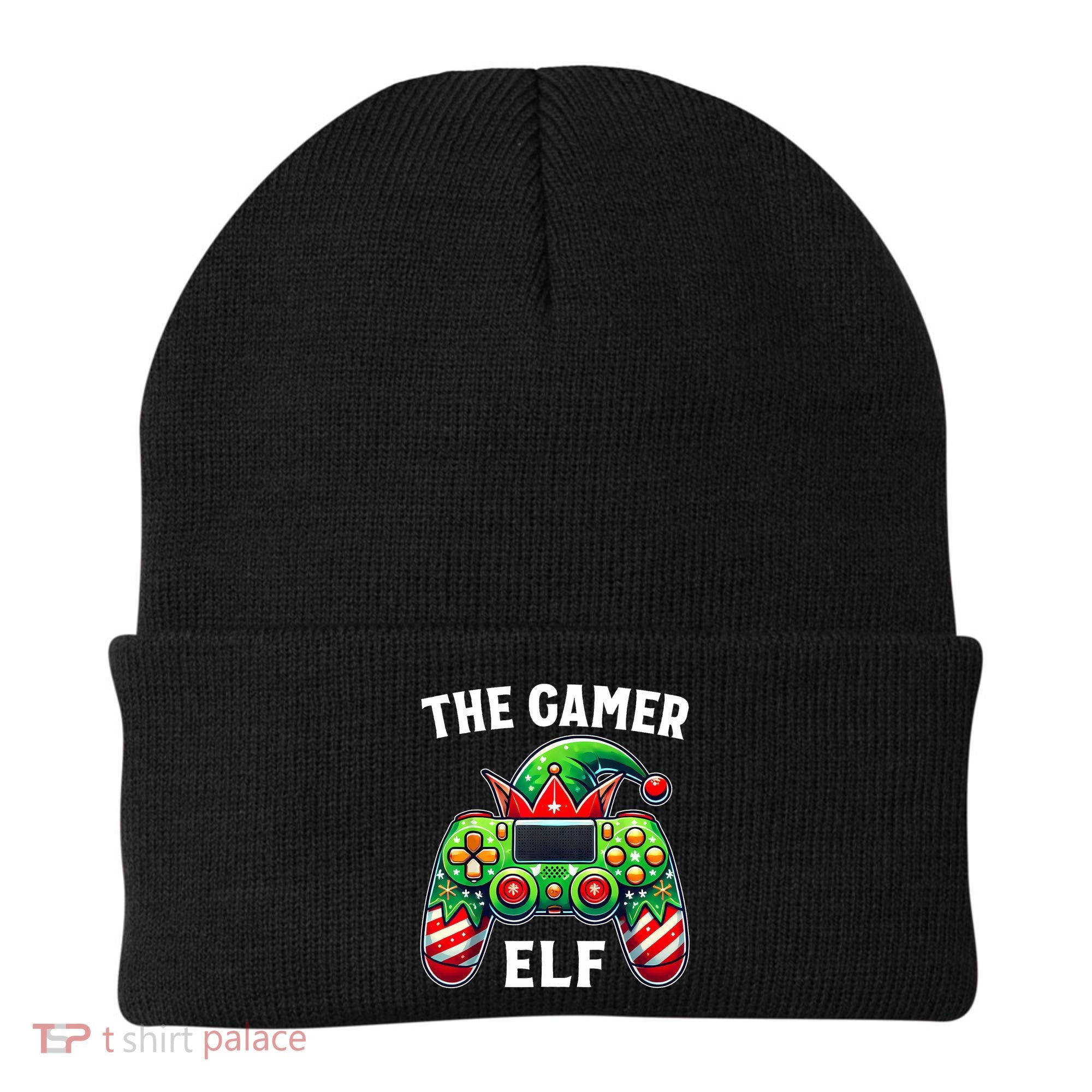 Christmas The Gamer Elf Video Gaming Beanie