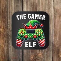 Christmas The Gamer Elf Video Gaming Coaster thumb 0