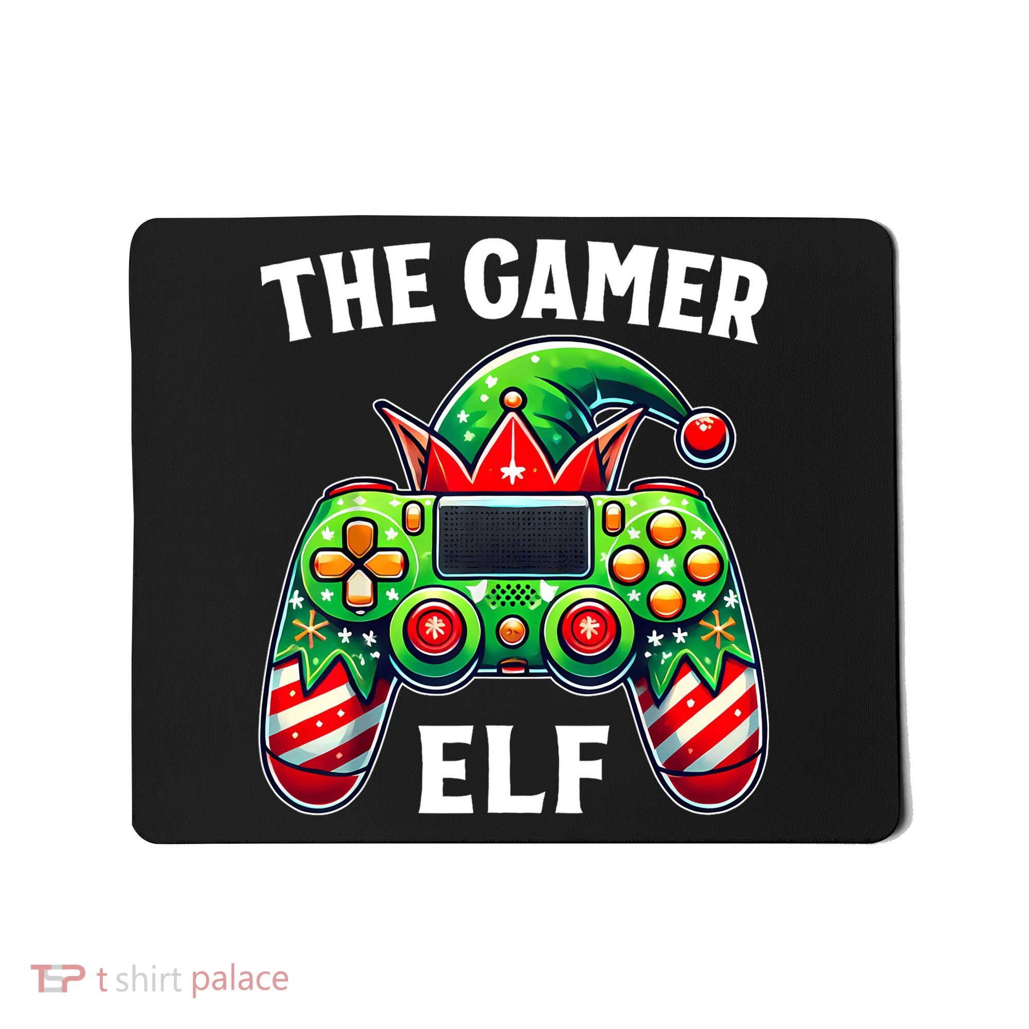 Christmas The Gamer Elf Video Gaming Mousepad