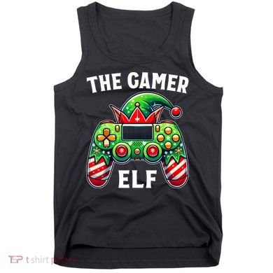Christmas The Gamer Elf Video Gaming Tank Top