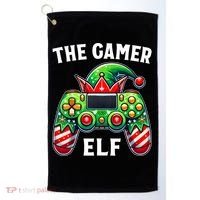 Christmas The Gamer Elf Video Gaming Golf Towel thumb 0