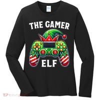 Christmas The Gamer Elf Video Gaming Women's Long Sleeve Shirt thumb 0