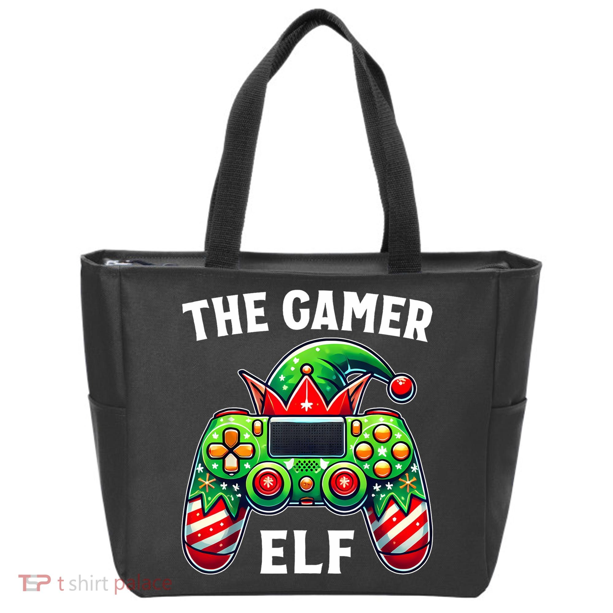 Christmas The Gamer Elf Video Gaming Tote Bag