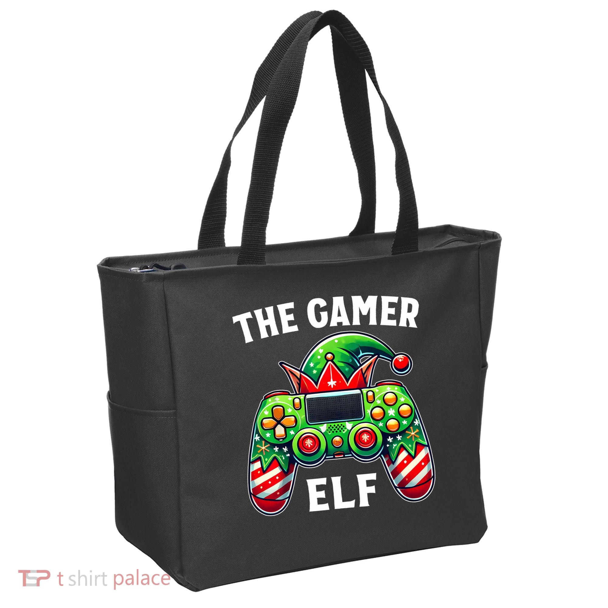 Christmas The Gamer Elf Video Gaming Tote Bag