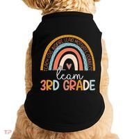Cute Third Grade Teacher Boho Rainbow Team 3rd Grade Doggie Tank thumb 0