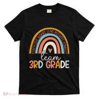Cute Third Grade Teacher Boho Rainbow Team 3rd Grade T-Shirt thumb 0