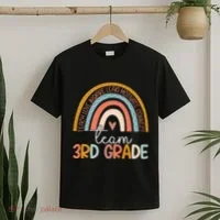 Cute Third Grade Teacher Boho Rainbow Team 3rd Grade T-Shirt thumb 2