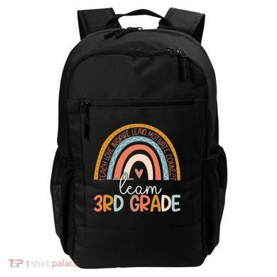 Cute Third Grade Teacher Boho Rainbow Team 3rd Grade Backpack