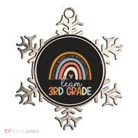 Cute Third Grade Teacher Boho Rainbow Team 3rd Grade Ornament thumb 0