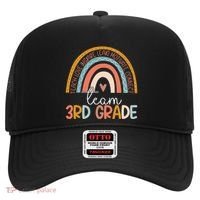 Cute Third Grade Teacher Boho Rainbow Team 3rd Grade Hat thumb 0