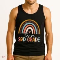Cute Third Grade Teacher Boho Rainbow Team 3rd Grade Tank Top thumb 3