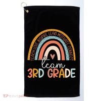 Cute Third Grade Teacher Boho Rainbow Team 3rd Grade Golf Towel thumb 0