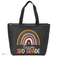 Cute Third Grade Teacher Boho Rainbow Team 3rd Grade Tote Bag thumb 0