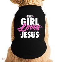 Cute This Girl Loves Jesus Doggie Tank thumb 0