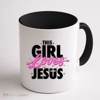 Cute This Girl Loves Jesus Coffee Mug thumb 1