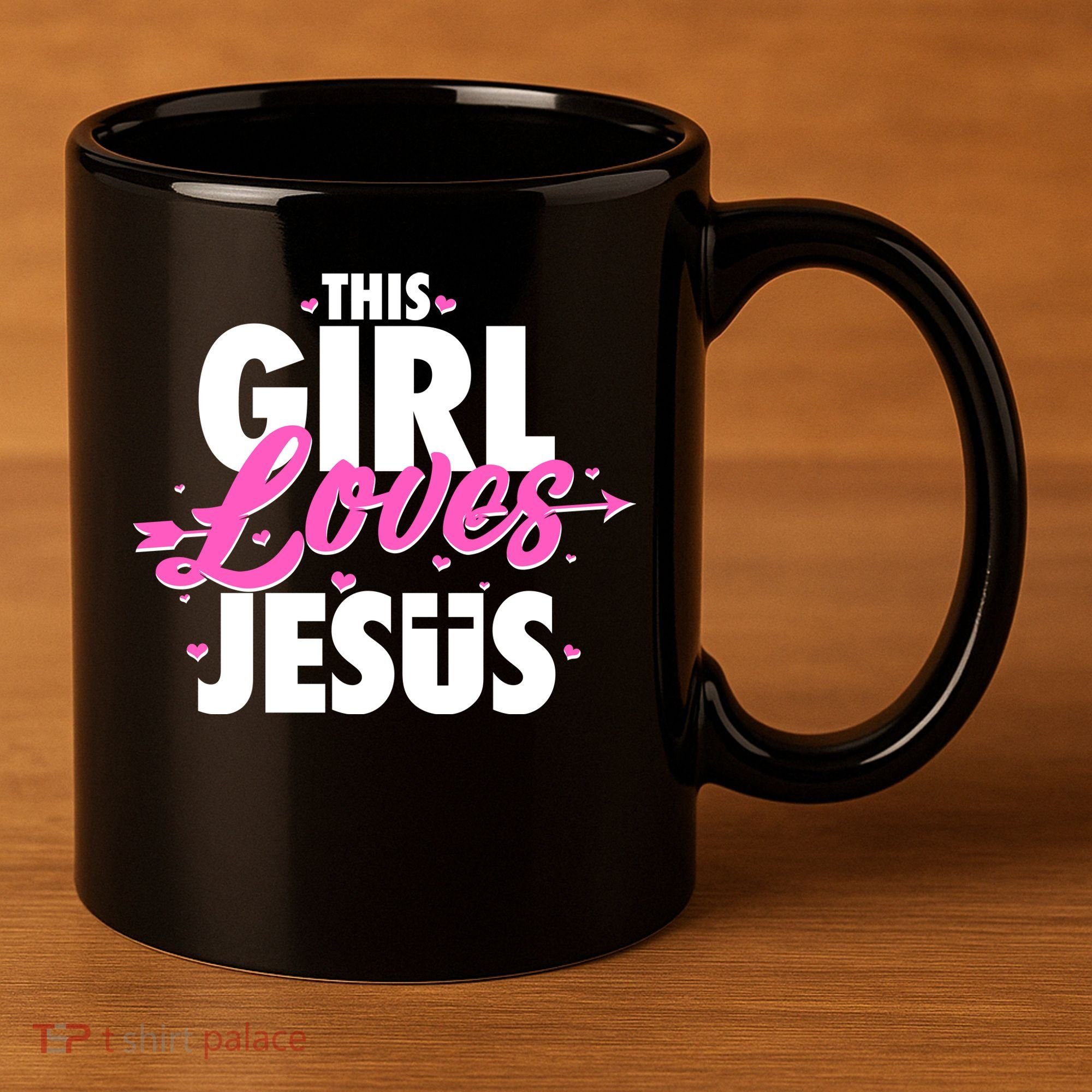 Cute This Girl Loves Jesus 11oz C Handle Ceramic Mug
