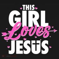 Cute This Girl Loves Jesus Women's Hoodie thumb 2