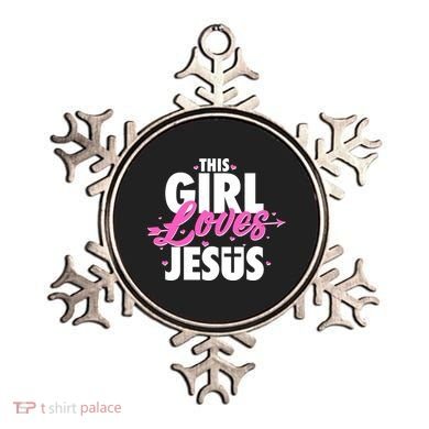 Cute This Girl Loves Jesus Ornament