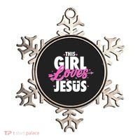 Cute This Girl Loves Jesus Ornament thumb 0