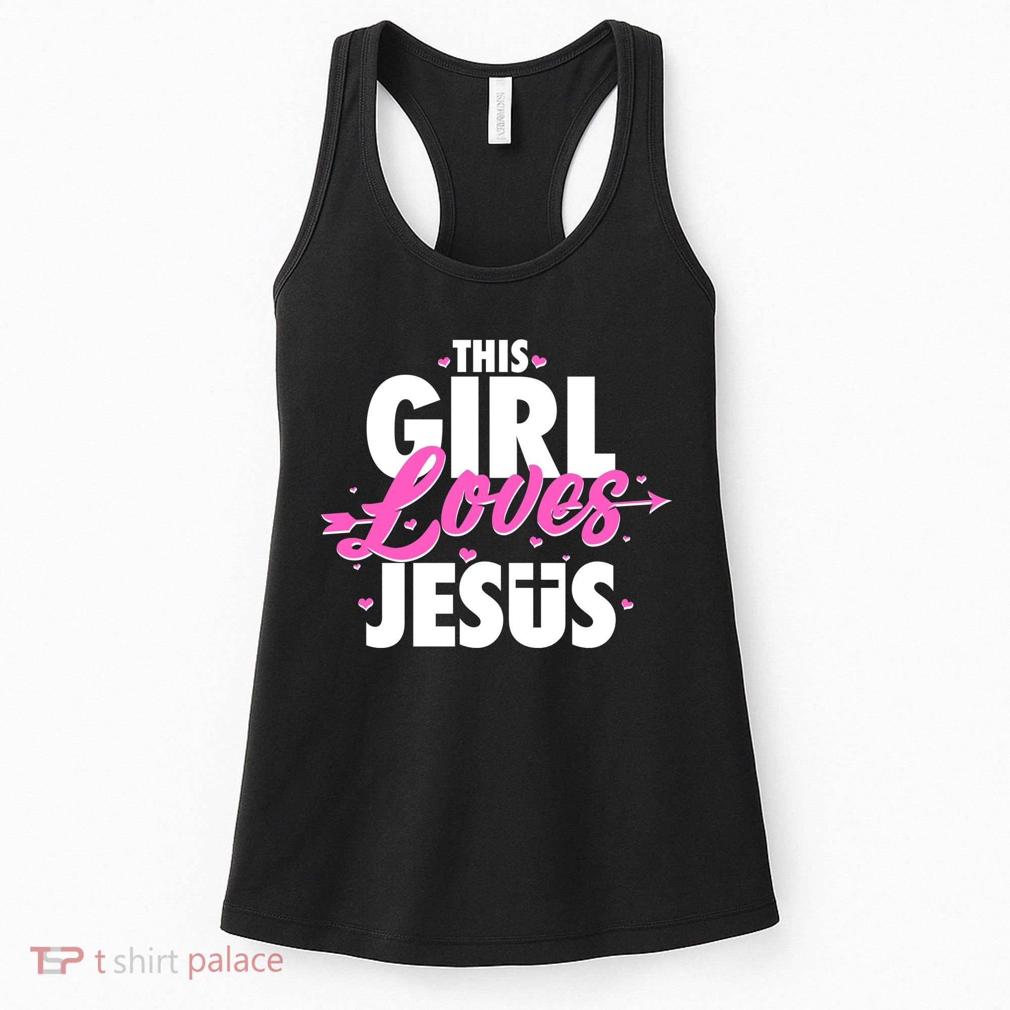 Cute This Girl Loves Jesus Women's Tank Top