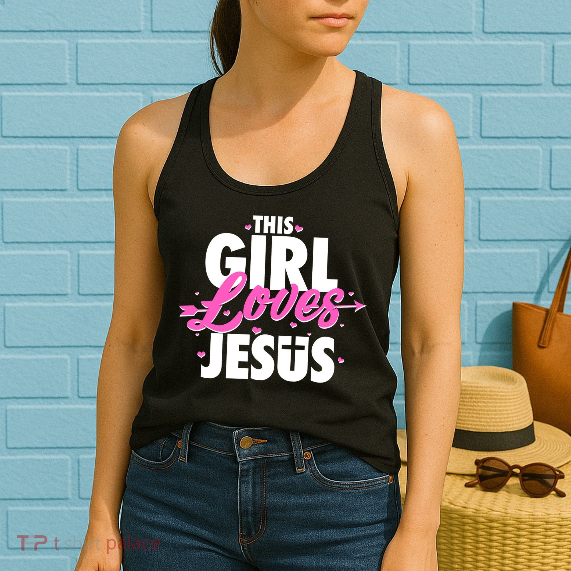 Cute This Girl Loves Jesus Women's Tank Top