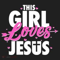 Cute This Girl Loves Jesus Golf Towel thumb 3