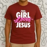 Cute This Girl Loves Jesus T-Shirt thumb 3