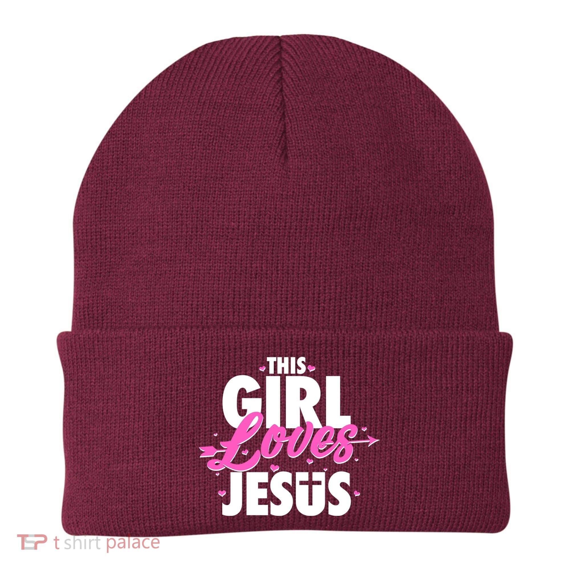 Cute This Girl Loves Jesus Beanie