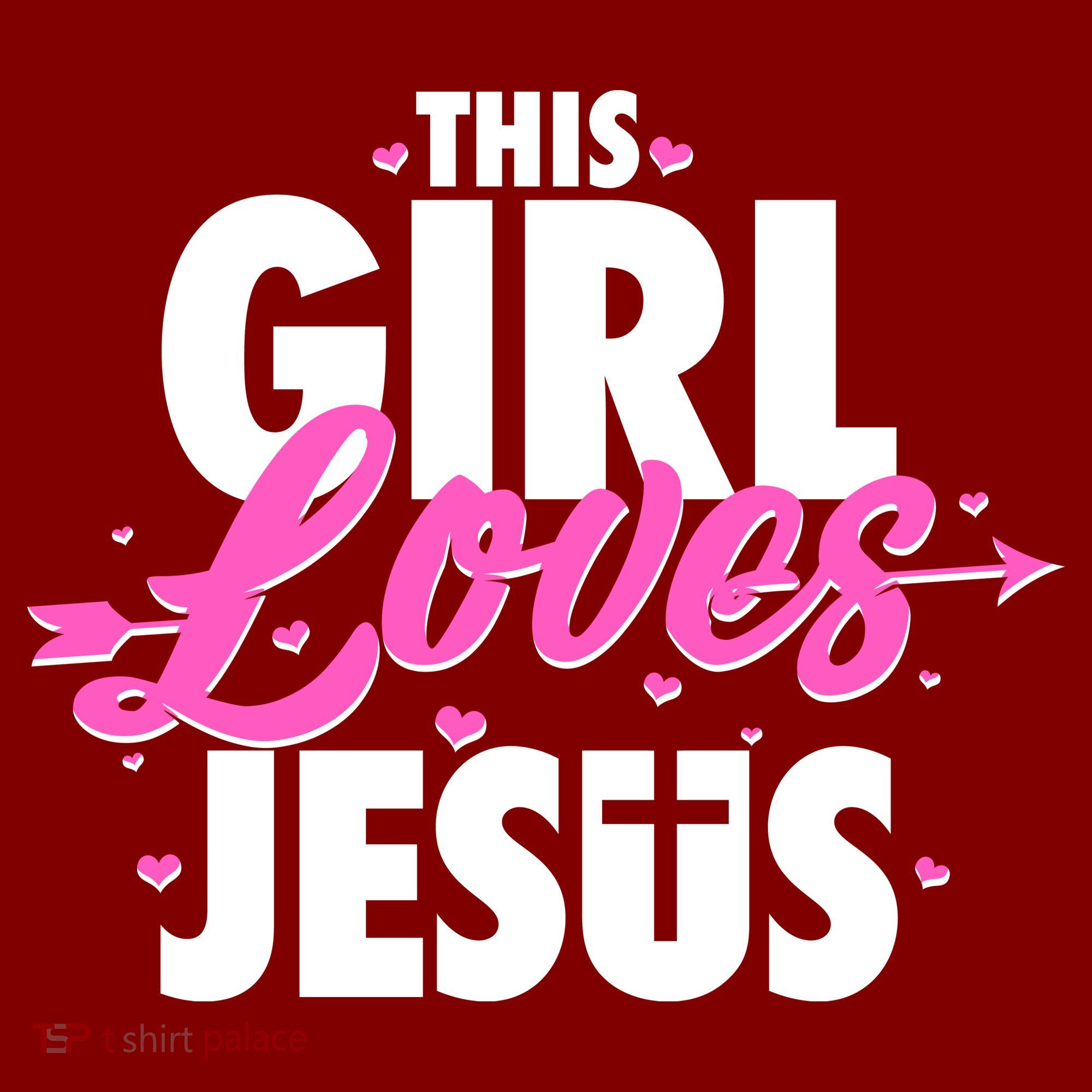 Cute This Girl Loves Jesus Mousepad