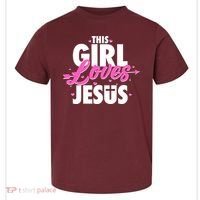 Cute This Girl Loves Jesus Toddler T-Shirt thumb 0
