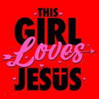 Cute This Girl Loves Jesus Santa Hat thumb 1