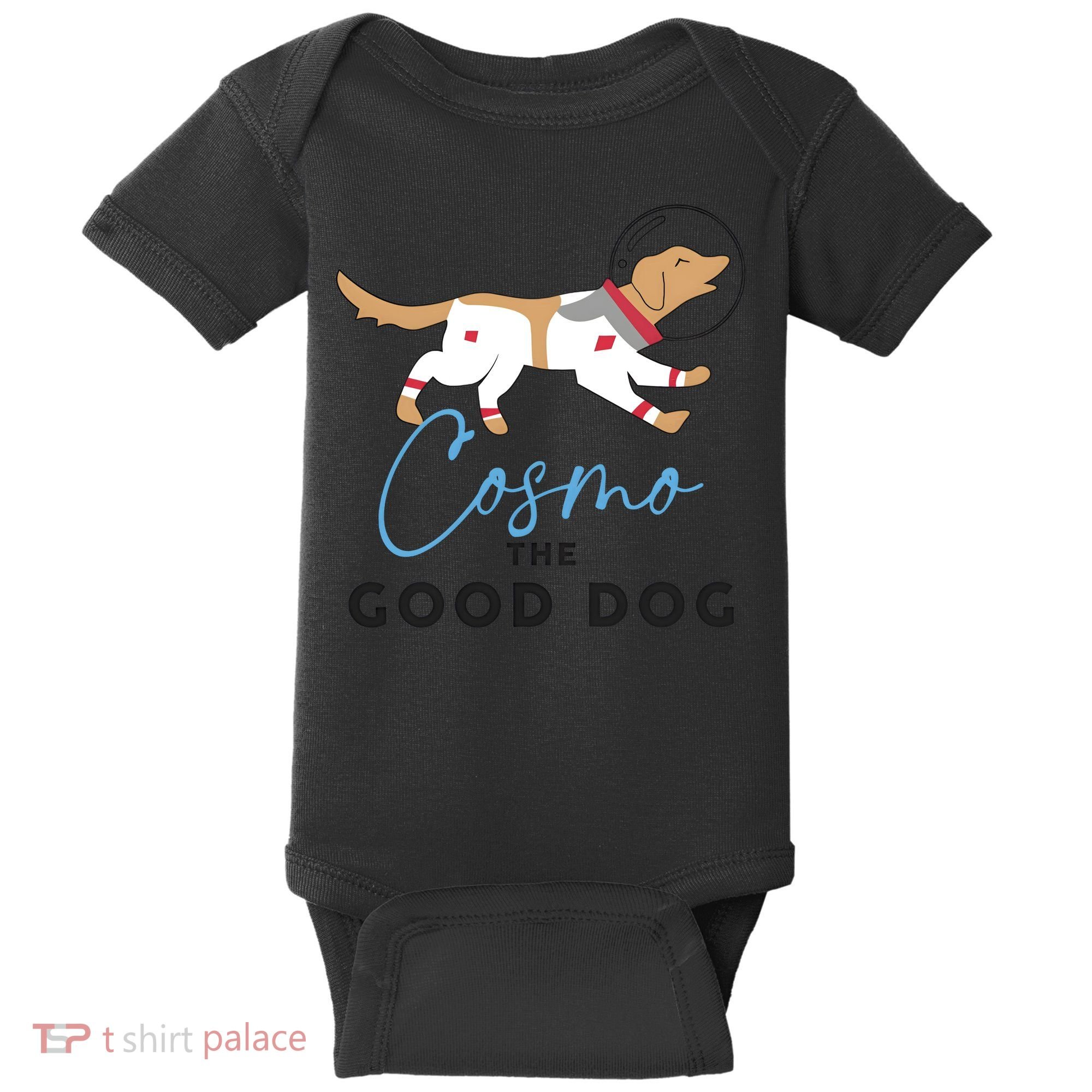 Cosmo The Good Dog Rocket Lylla Floor & Teefs Space Dog Baby Bodysuit
