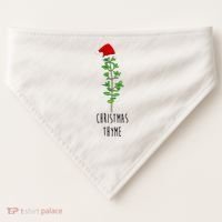 Christmas Thyme Holiday USA-Made Doggie Bandana thumb 0