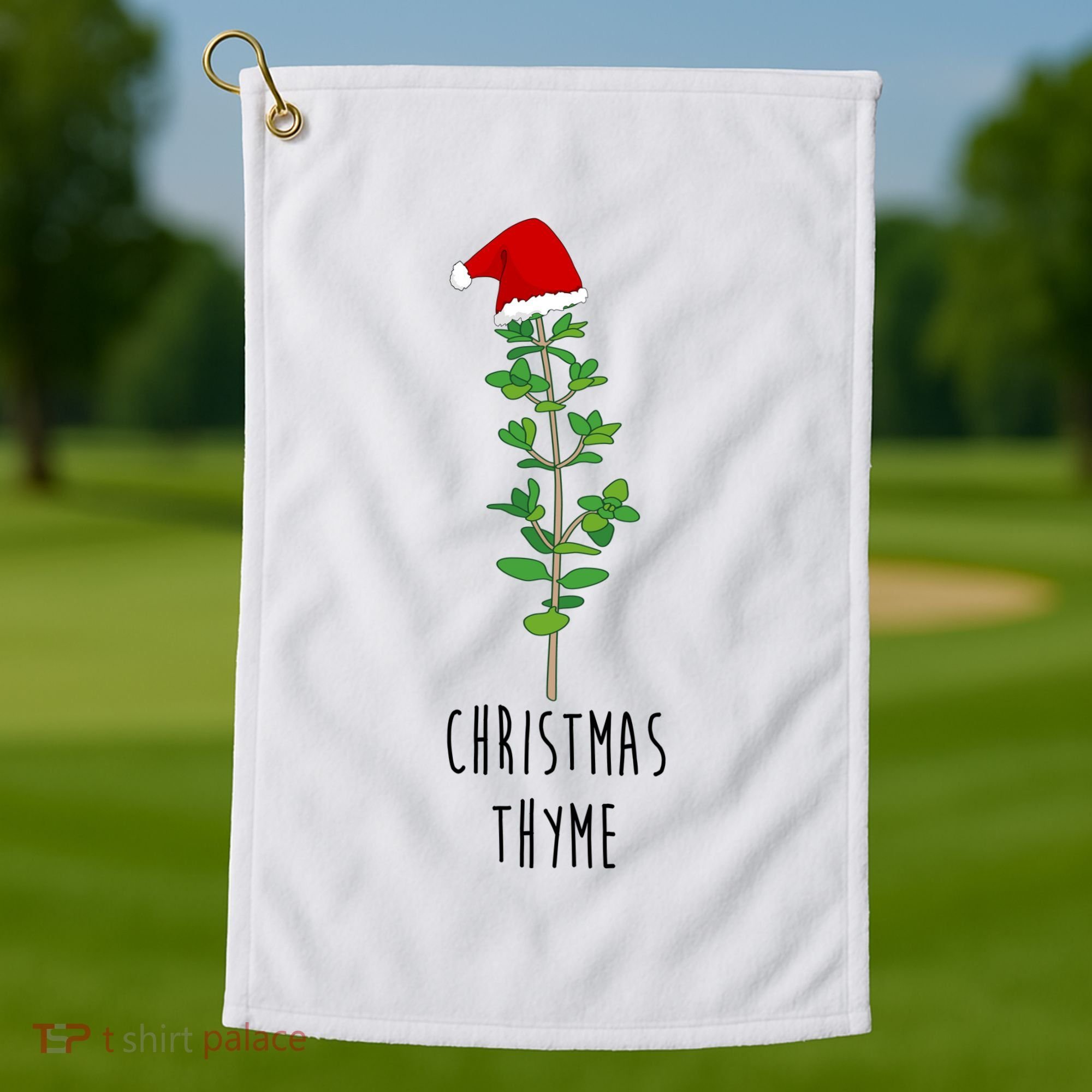 Christmas Thyme Holiday Golf Towel