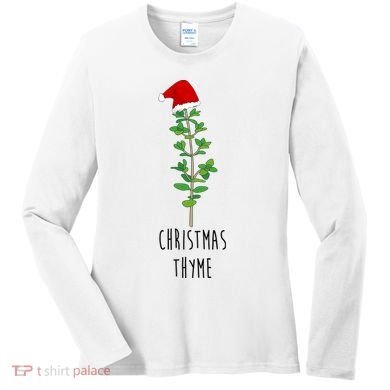Christmas Thyme Holiday Women's Long Sleeve Shirt