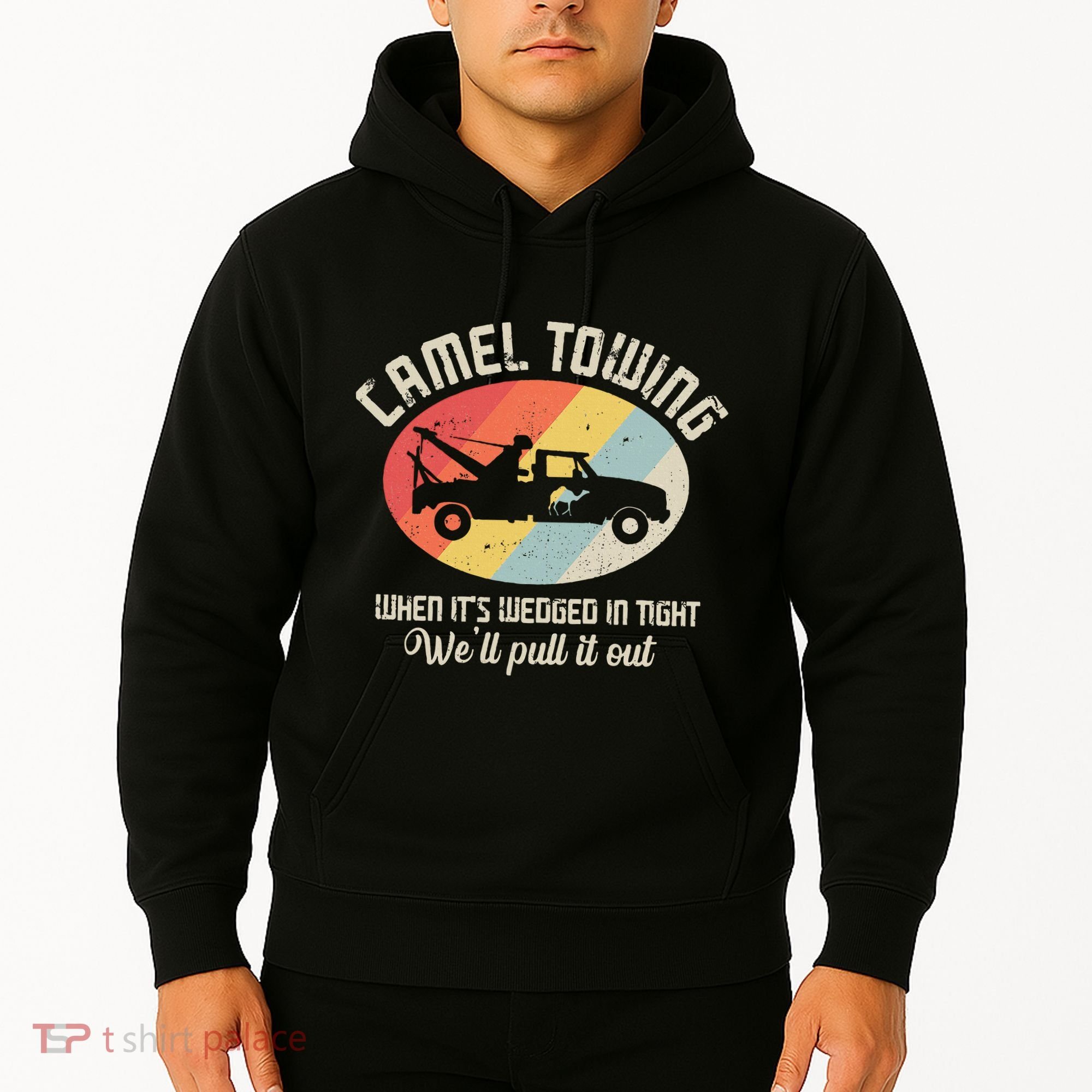 Camel Towing Halloween Retro Hoodie