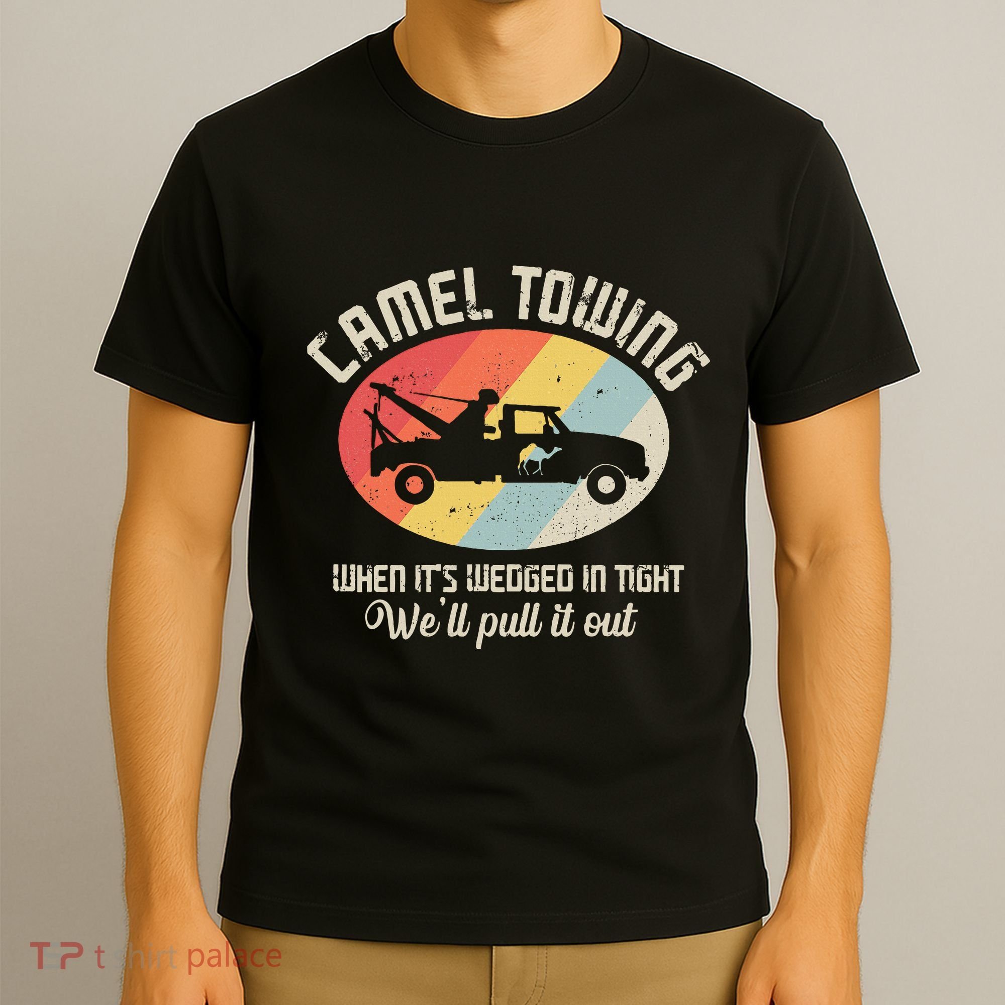 Camel Towing Halloween Retro T-Shirt