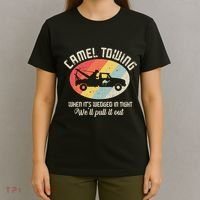 Camel Towing Halloween Retro T-Shirt thumb 4