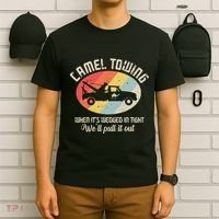Camel Towing Halloween Retro T-Shirt thumb 6