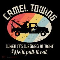 Camel Towing Halloween Retro Button thumb 1