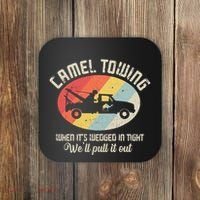 Camel Towing Halloween Retro Coaster thumb 0